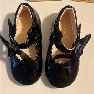 Elegant Black Patent Kids Dress Shoes